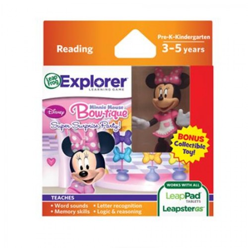LEAPFROG Explorer Software Learning Game - Disney Minnie Mouse Bow-tique: Super Surprise Party (With Bonus Collectible Toy)